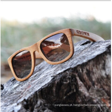 2016 Best Seller Wooden Sunglasses with Mirror Lens